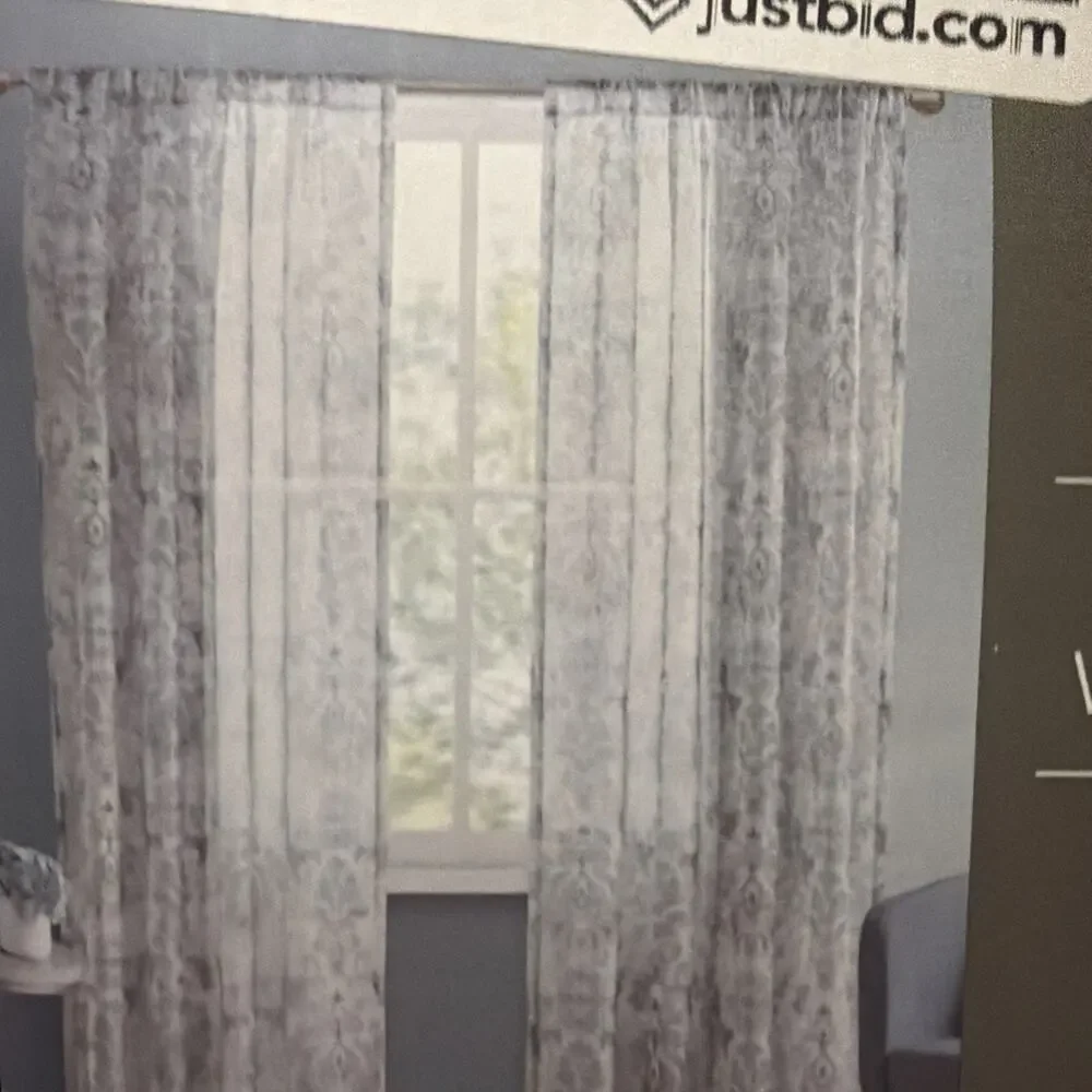Urban Habitat Nicholas Sheer Rod Pocket Window Panel Semi Sheer 50x63in